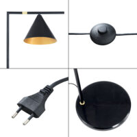 Stehlampe Leicester Schwarz