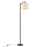 Stehlampe Coventry Schwarz/Beige