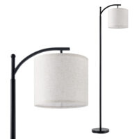 Stehlampe Coventry Schwarz/Beige