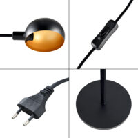 Stehlampe Bolton Schwarz