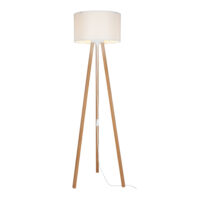 Stehleuchte Stehlampe Keynes E27 Bambusoptik Creme