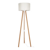 Stehleuchte Stehlampe Keynes E27 Bambusoptik Creme