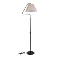 Stehleuchte Stehlampe Ellesmere E27 Metall Textil Schwarz Taupe