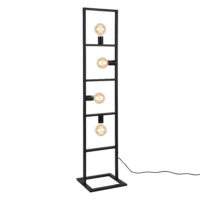 Stehlampe Plauen 142x31x31cm Max 60W 4xE27 Schwarz