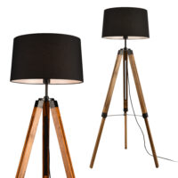 Stehlampe Lagos 144cm Schwarz