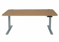 Stehpult Schreibtisch höhenverstellbar braun Struktur