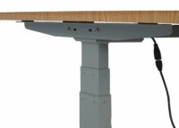 Stehpult Schreibtisch höhenverstellbar braun Struktur