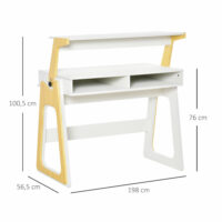 Stehpult mit 2 Fächern Skandi-Design 98 cm x 53