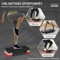 Steppbrett Aerobic Fitness Stepper 2-stufig Höhenverstellbar