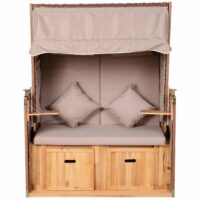 Strandkorb Poly-Rattan Volllieger Ostsee Nordsee Rot