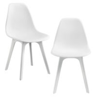 Esszimmerstuhl Brevik 2er Set 83x54x48 cm Weiss
