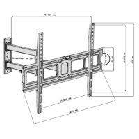 TV-Wandhalterung 32-65 Zoll Vesa bis 600mm neigbar schwenkbar ausziehbar