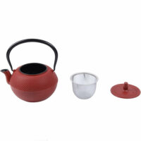 Teekanne aus Gusseisen 1250 ml rot