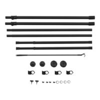 Teleskopgarderobe Kemi mit 2 Garderobenstangen 75 - 115cm