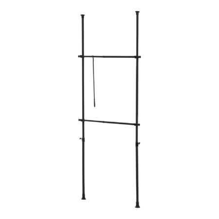 Teleskopgarderobe Kemi mit 2 Garderobenstangen 75 - 115cm