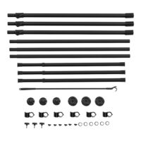 Teleskopgarderobe Kemi mit 3 Garderobenstangen 150 - 230cm