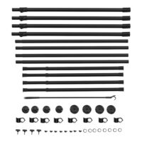 Teleskopgarderobe Kemi mit 4 Garderobenstangen 150 - 230cm