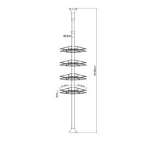 Teleskop-Duschregal Haapavesi 90-300cm