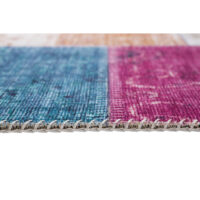 Teppich Patchwork 170x120cm pflegeleichter Kurzflor