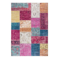 Teppich Patchwork 170x120cm pflegeleichter Kurzflor