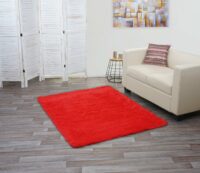 Teppich Shaggy Hochflor flauschig 160x120cm ~ rot