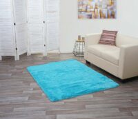 Teppich Shaggy Hochflor flauschig 160x120cm ~ türkis