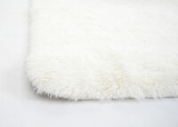 Teppich Shaggy Hochflor flauschig 160x120cm ~ weiss