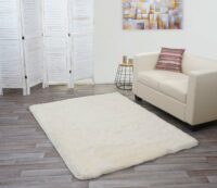 Teppich Shaggy Hochflor flauschig 200x140cm ~ creme