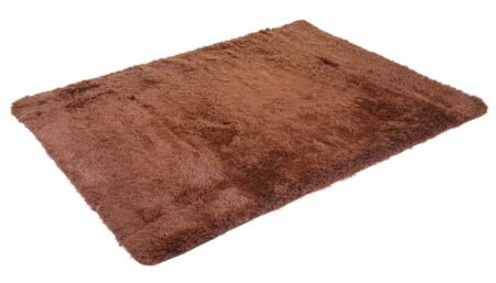 Teppich Shaggy Hochflor flauschig 200x140cm ~ dunkelbraun