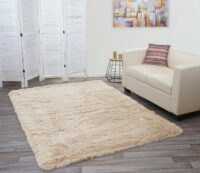 Teppich Shaggy Hochflor flauschig 230x160cm hellbraun