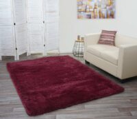 Teppich Shaggy Hochflor flauschig 230x160cm ~ weinrot