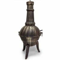 Terrassenofen Feuerstelle aus Gusseisen 112cm hoch