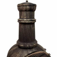 Terrassenofen Feuerstelle aus Gusseisen 112cm hoch