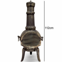 Terrassenofen Feuerstelle aus Gusseisen 112cm hoch