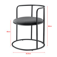 Tischgruppe 3 Teilig Älvkarleby Tisch mit 2 Stühlen Schwarz