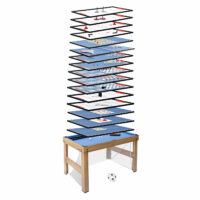 Tischkicker 20 in1 Multiplayer Spieletisch 174x107x60cm Eiche-Optik