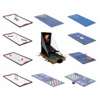 Tischkicker 20 in1 Multiplayer Spieletisch 174x107x60cm Eiche-Optik