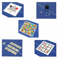 Tischkicker 20 in1 Multiplayer Spieletisch 174x107x60cm schwarz