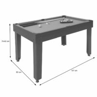 Tischkicker 7in1 Multiplayer Spieletisch 82x107x60cm anthrazit-grau