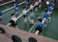 Tischkicker Tischfussball London klappbar natur