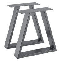 Tischbeine Metall 2er-Set Tischgestell Trapezförmig 40x10x40 cm
