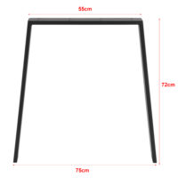 Tischbeine Metall 2er-Set Tischgestell 2er Set 55/75x72cm