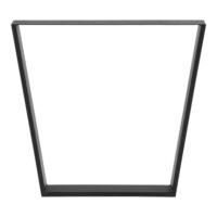 2er-Set Tischgestell Tischbeine 55-75x72cm Stahl Schwarz Matt