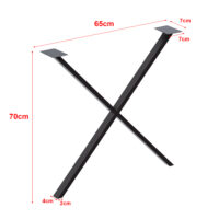 Tischgestell Tischbeine Høng für Esstische Schwarz 70x65cm