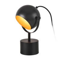 Tischlampe Finja E27 Metall Schwarz-Gold