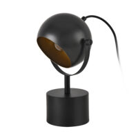 Tischlampe Finja E27 Metall Schwarz-Gold