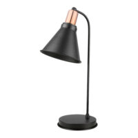 Tischlampe Bath 1-flammig Schwarz Kupferfarben