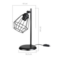 Tischlampe Gosport E27 Metall Schwarz