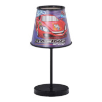 Tischlampe Kidsgrove mit Rennauto-Motiv