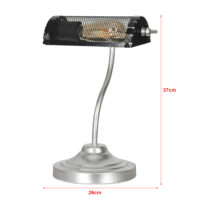 Tischlampe Ditton Silber Schwarz